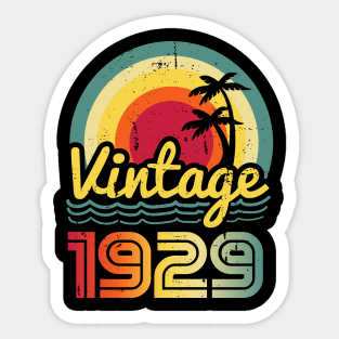 Vintage 1929 Made in 1929 94th birthday 94 years old Gift Sticker